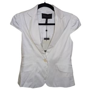 NWT BCBGMaxazria White Short Sleeve Blazer XS